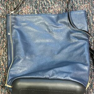 O Bag Blue Leather Crossbody